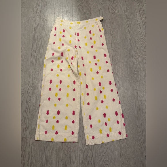 Anthropologie Cropped Clip Dot Trousers Wide Leg Size 0 - Picture 2 of 5
